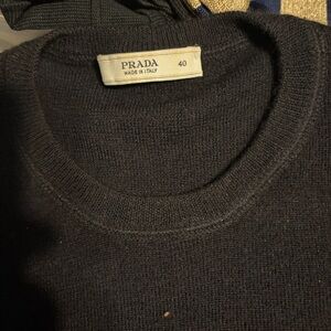 Authentic Prada 100% Cashmere Sleeveless Top & Cardigan Twinset Made in Italy